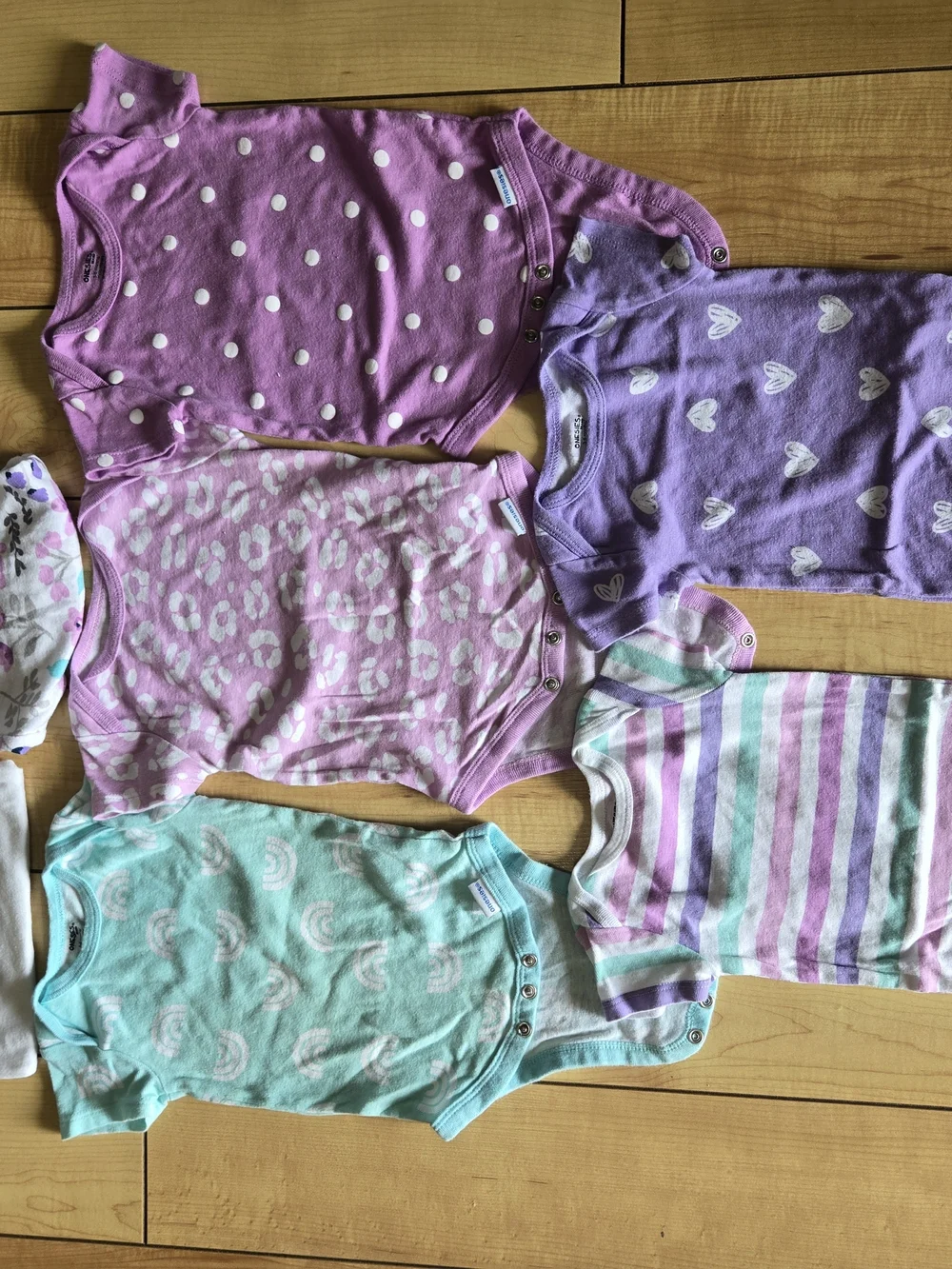 HUGE BUNDLE Carter's, Gerber, Baby Place, Baby Girls Onesies
